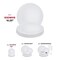 White with Silver Rim Organic Round Disposable Plastic Dinner Plates - 10.25" (120 Plates)